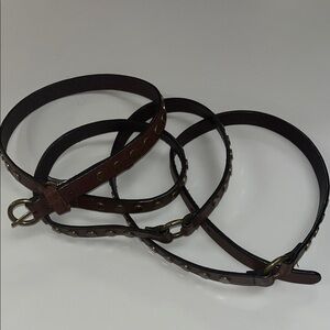 Banana Republic vintage Brown Studded Leather Belt size medium/ preowned